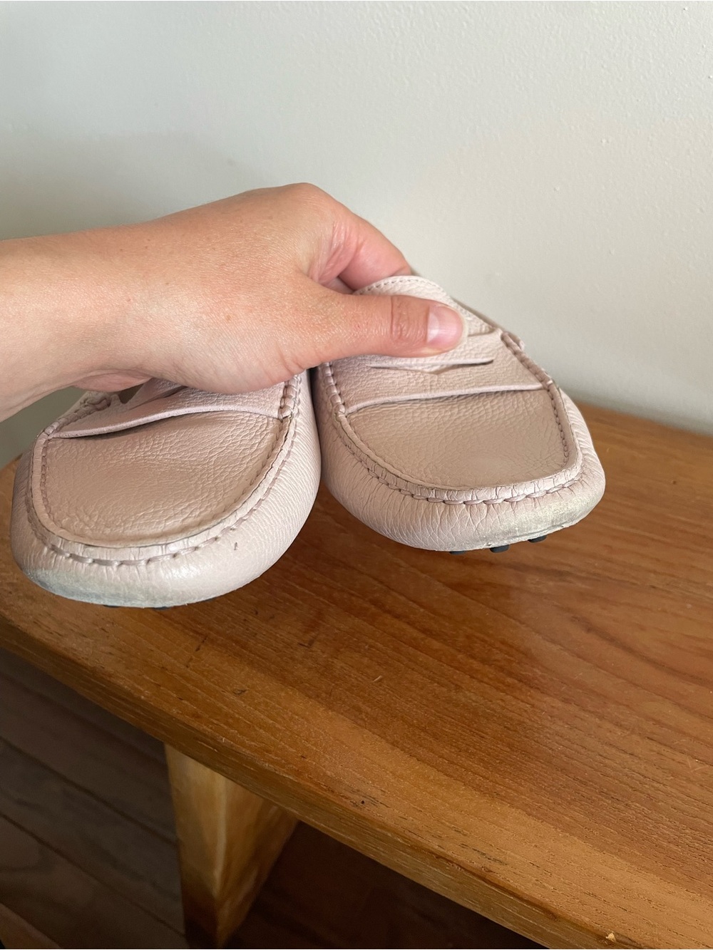 Tod's Gommini driving shoes- light Pink Leather Loafers - Picture 8 of 11